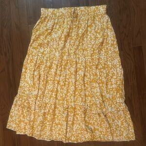 Yellow floral skirt